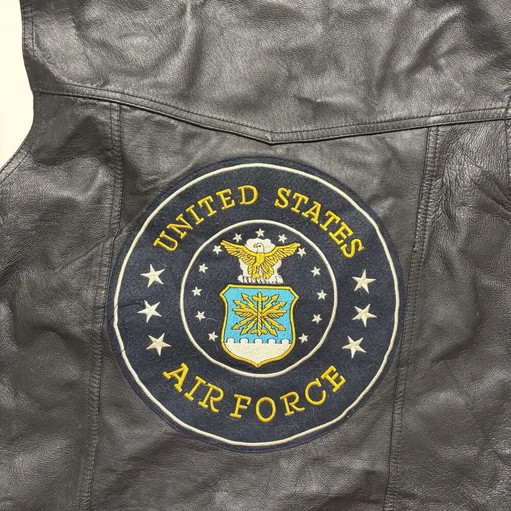 Genuine leather United States Air Force Vest Size XL